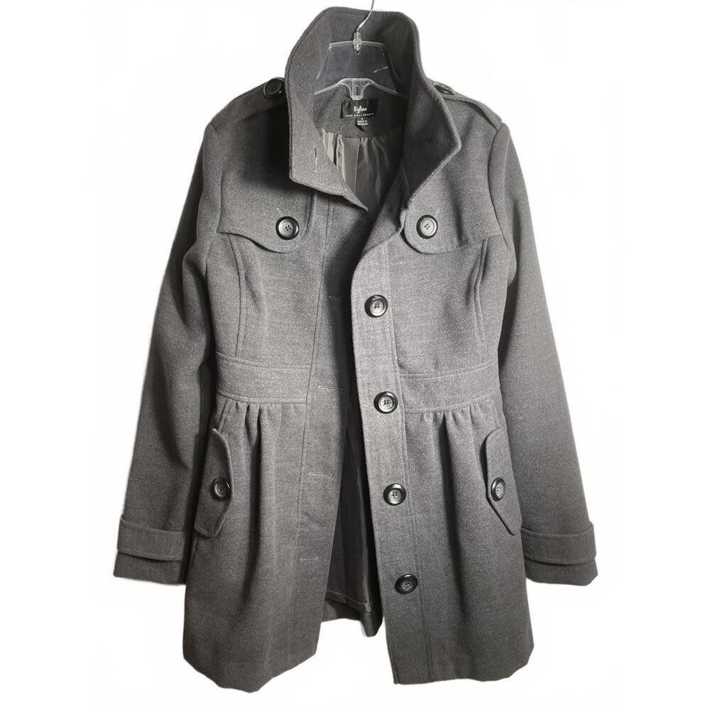 Byline Byer California Pea Coat Women's Small Gray Whimsy Goth Cottagecore